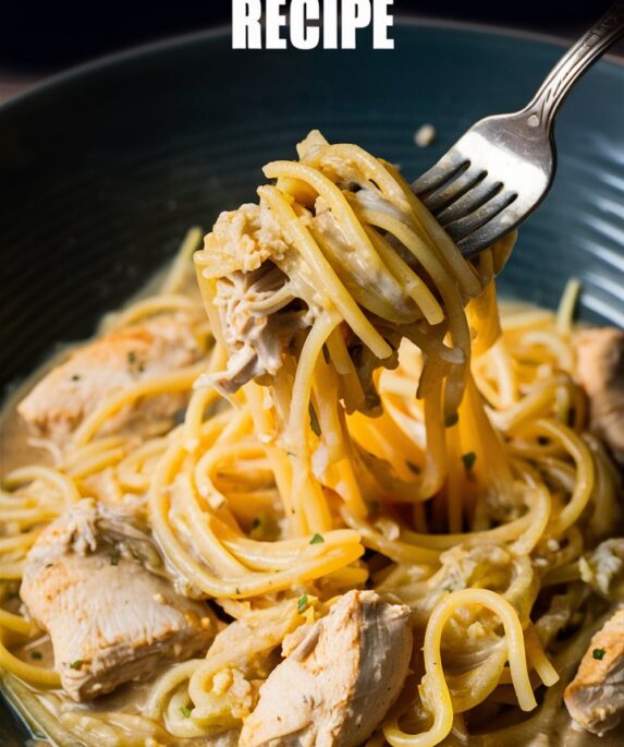 Crockpot Chicken Spaghetti