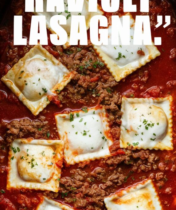 Crockpot Ravioli Lasagna