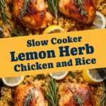 Slow Cooker Lemon Herb Chicken and Rice