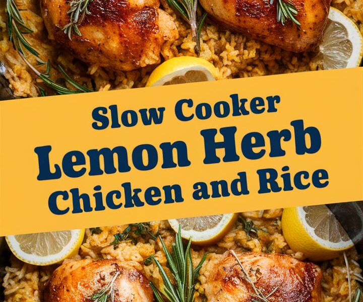 Slow Cooker Lemon Herb Chicken and Rice