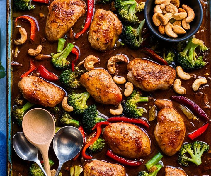 Sheet Pan Cashew Chicken