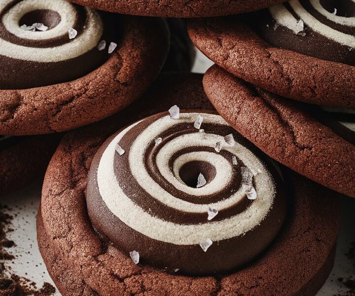 Chocolate Marshmallow Swirl Cookies
