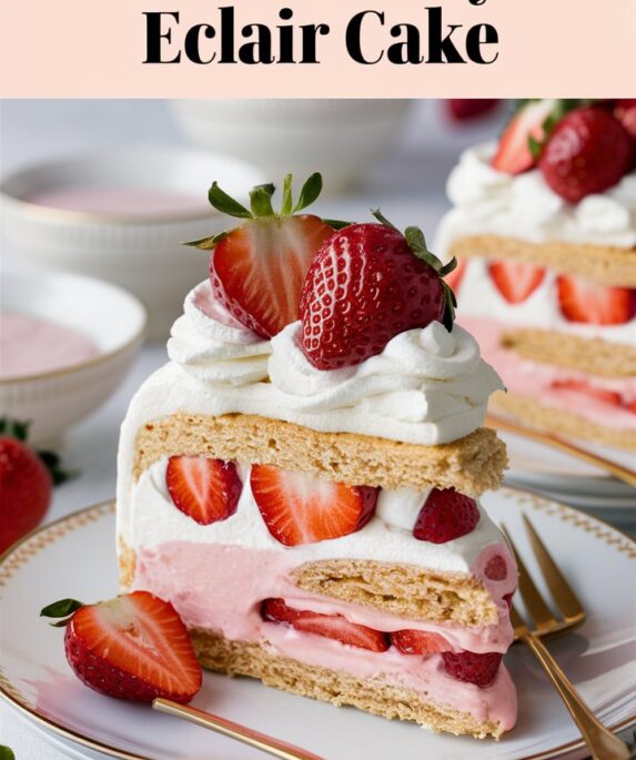 Strawberry Eclair Cake