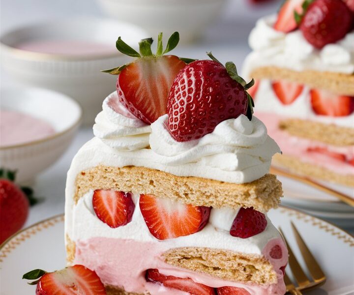 Strawberry Eclair Cake