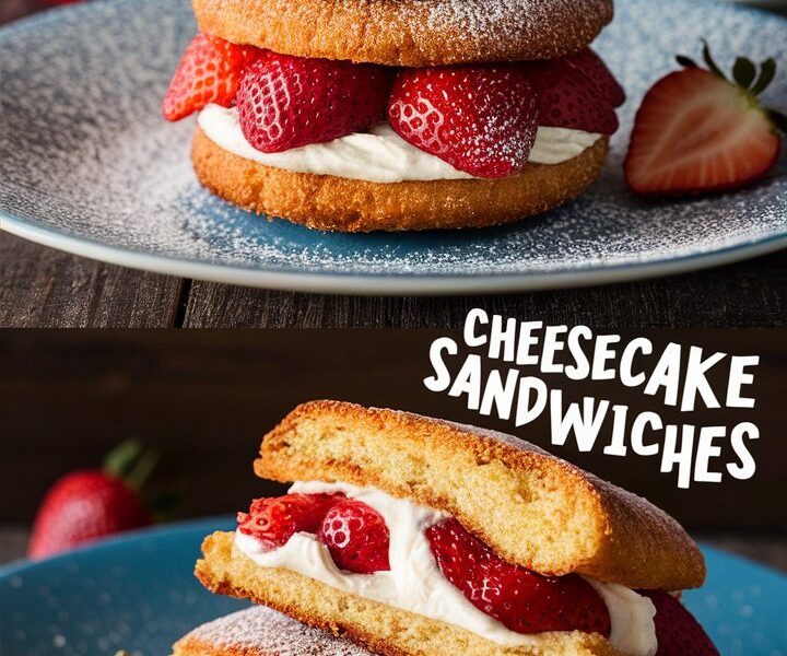 Fried Strawberry Cheesecake Sandwiches