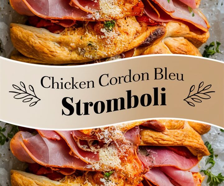 Savory Chicken Cordon Bleu Stromboli
