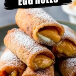 Crispy Peach Cobbler Egg Rolls