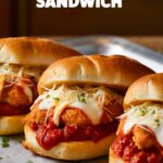 Slow Cooker Parmesan Garlic Chicken Sandwiches
