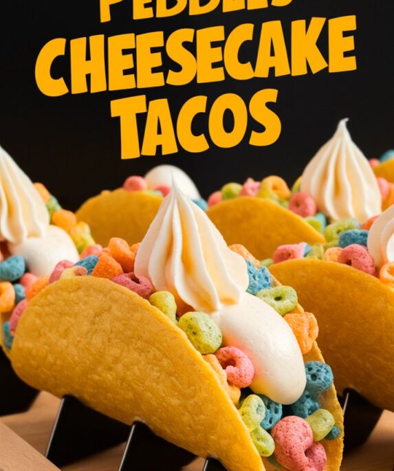 Fruity Pebbles Cheesecake Tacos