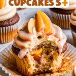 Honey Peach Cream Cheese Cupcakes