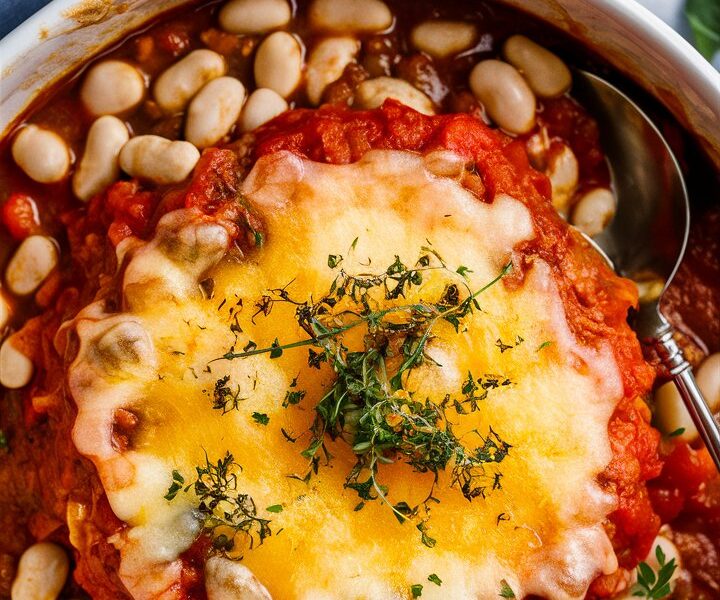 Cheesy White Bean Tomato Bake