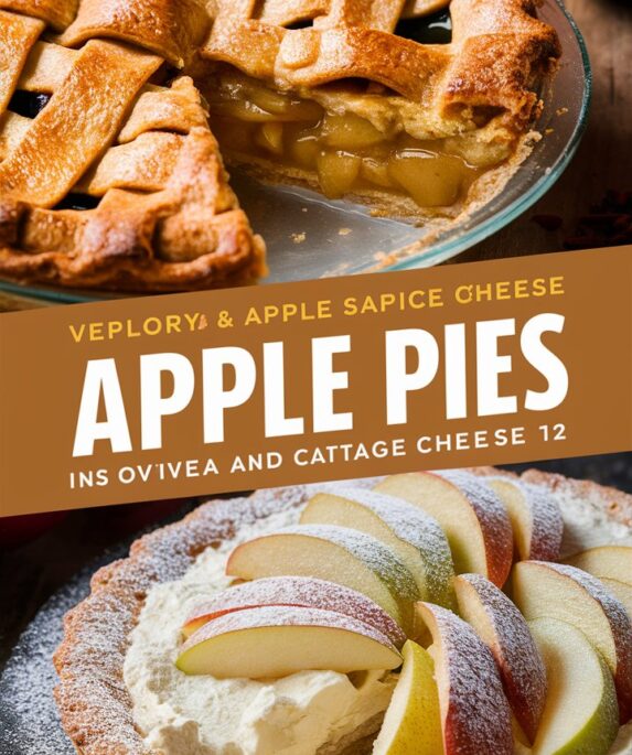 Wholesome Dietary Apple Pie with Cottage Cheese and Yogurt