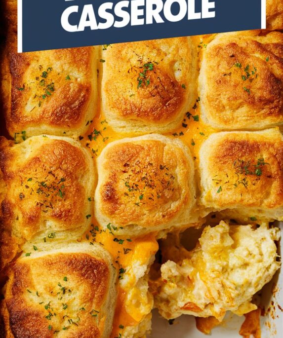 Cheddar Biscuit Breakfast Casserole