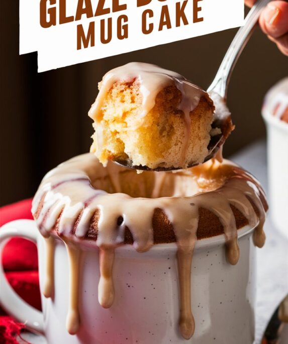 Glaze Donut Mug Cake