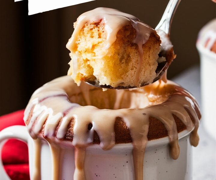 Glaze Donut Mug Cake