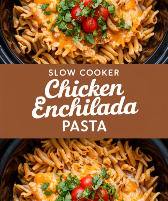 Slow Cooker Chicken Enchilada Pasta
