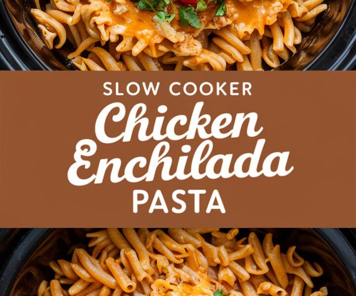 Slow Cooker Chicken Enchilada Pasta