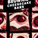 Cherry Chocolate Brownie Cheesecake Bars