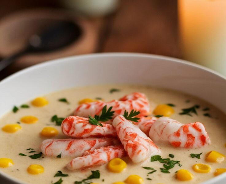 Decadent Bobby Flay’s Crab & Corn Chowder