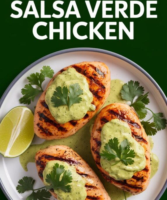 Grilled Salsa Verde Pepper Jack Chicken