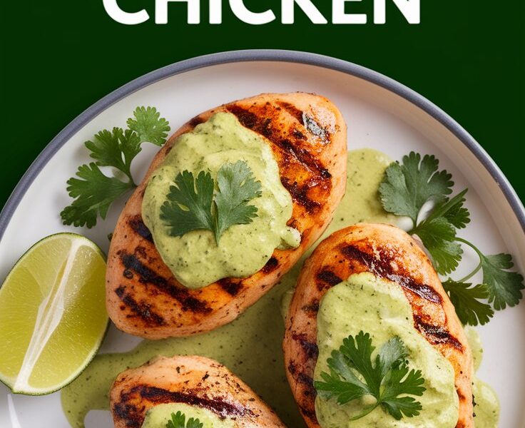 Grilled Salsa Verde Pepper Jack Chicken
