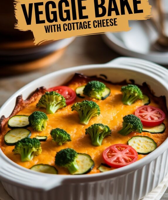 High-Protein Veggie Bake with Cottage Cheese