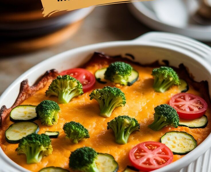 High-Protein Veggie Bake with Cottage Cheese
