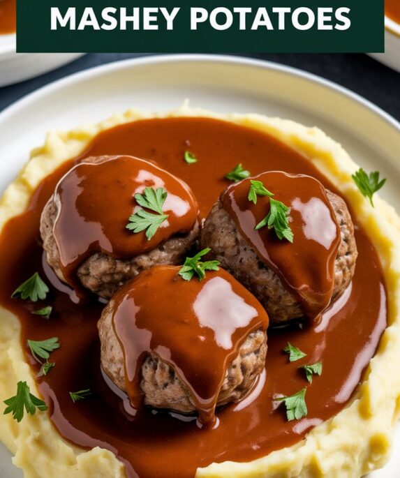 Salisbury Meatballs & Mashed Potatoes