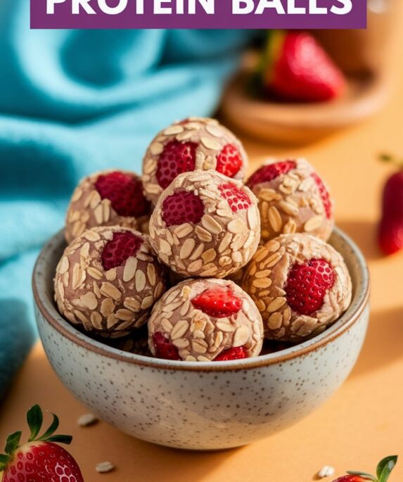 Strawberry Protein Balls
