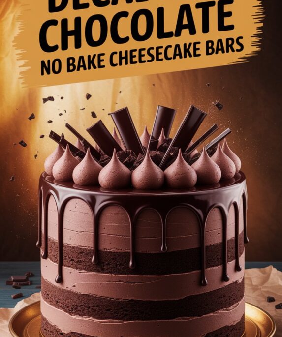 Decadent Chocolate No Bake Cheesecake Bars