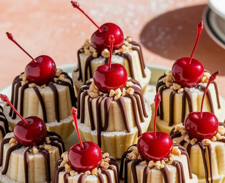 Easy Frozen Banana Split Bites