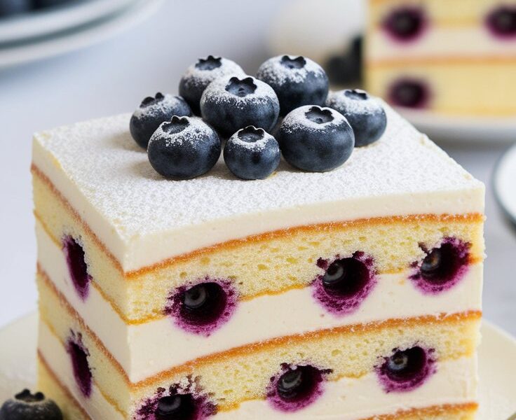 Lemon Blueberry Icebox Cake