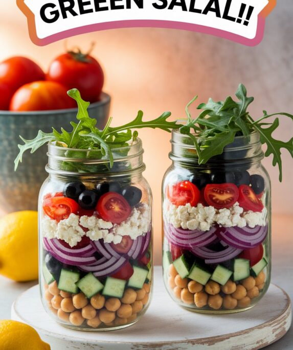 Mason Jar Greek Salad