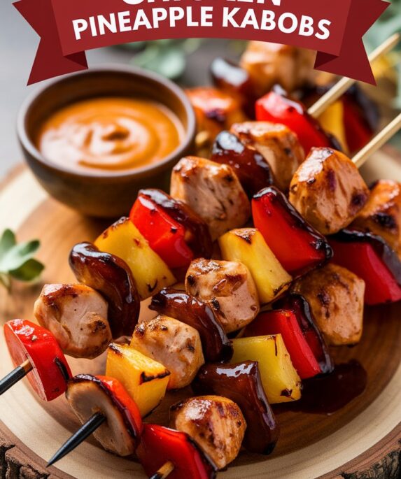 Sweet Teriyaki Chicken Pineapple Kabobs