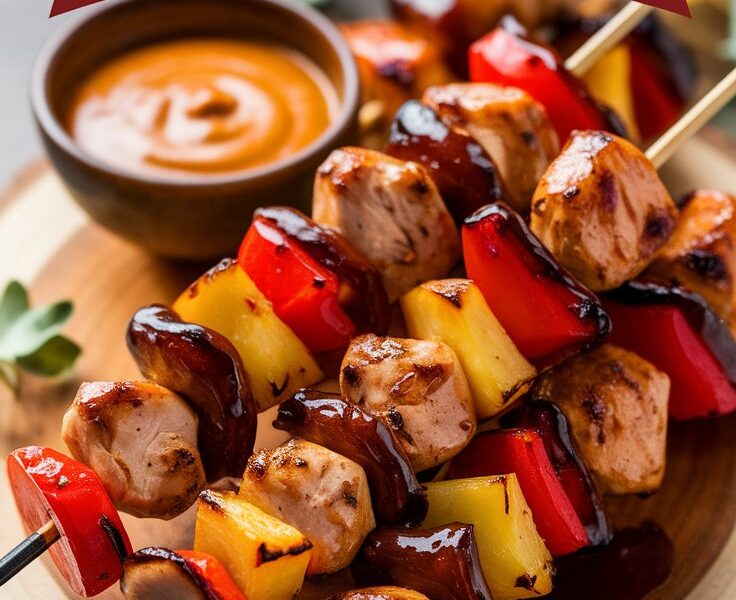 Sweet Teriyaki Chicken Pineapple Kabobs