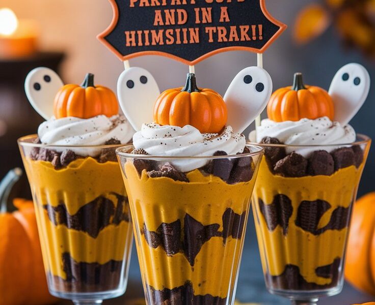 Pumpkin Patch Parfait Cups are a Halloween treat!