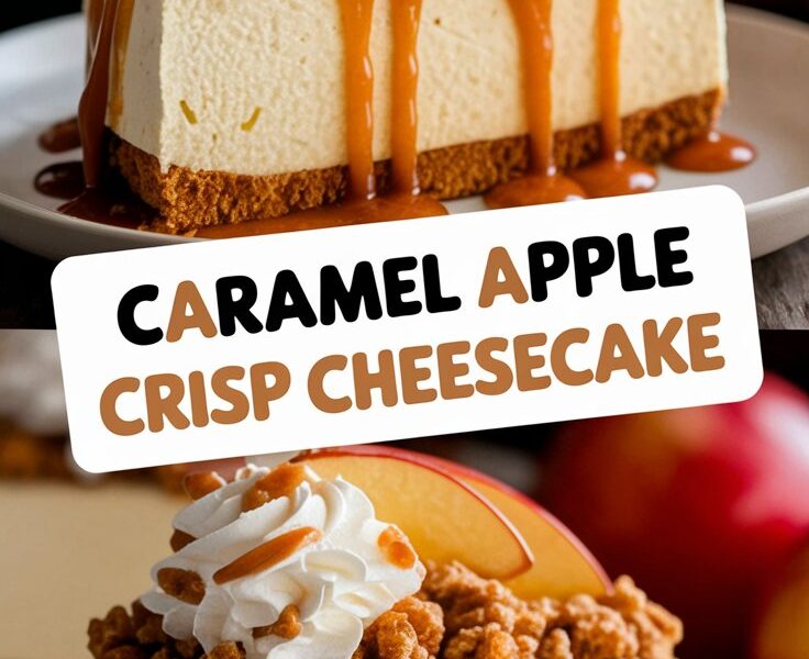 Caramel Apple Crisp Cheesecake