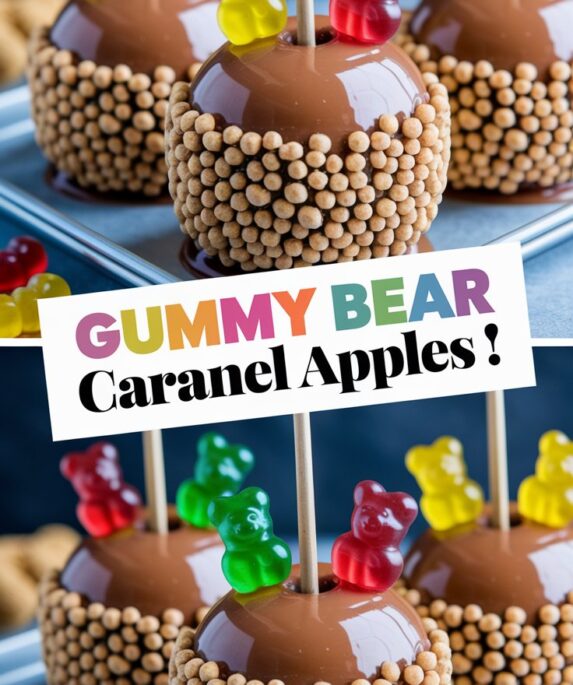 Gummy Bear Caramel Apples