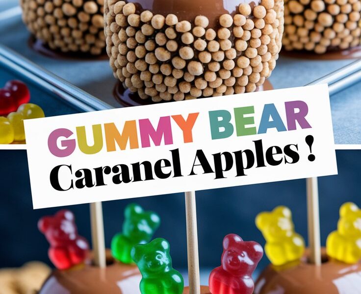 Gummy Bear Caramel Apples