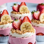 Strawberry Banana Cream Dessert Cups