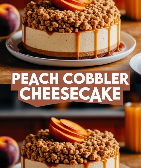 Peach Cobbler Cheesecake