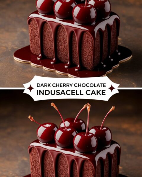 Dark Cherry Chocolate Indulgence Cake