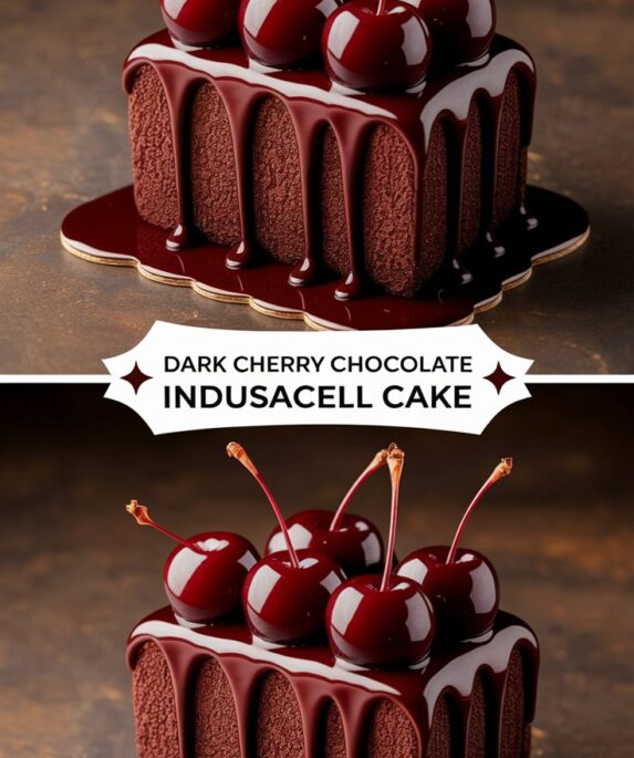 Dark Cherry Chocolate Indulgence Cake