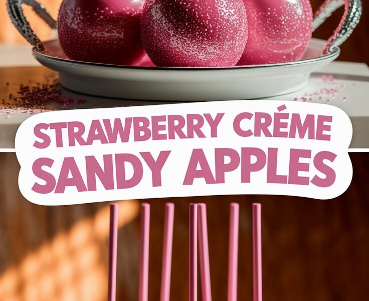 Strawberry Crème Savers Candy Apples