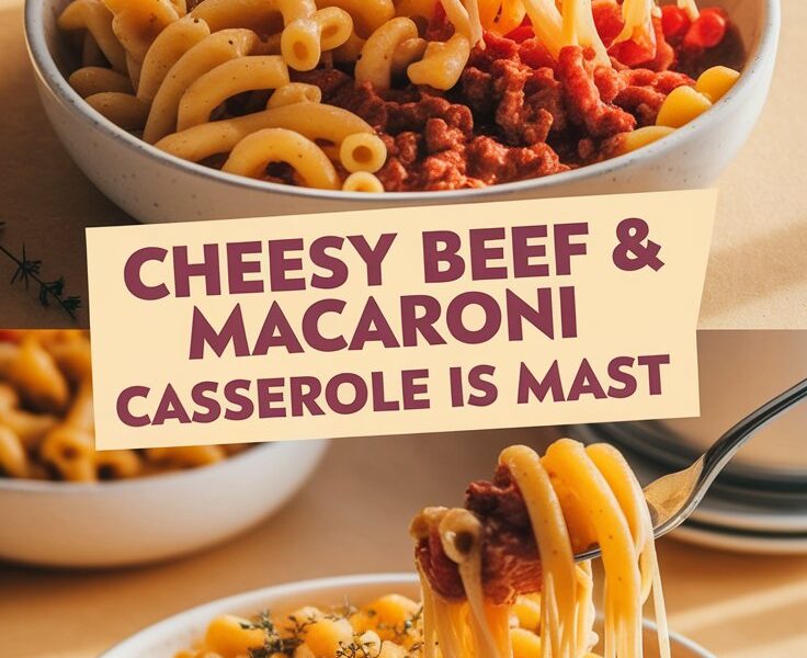 Cheesy Beef & Macaroni Casserole is a must