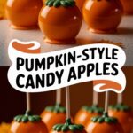 Pumpkin-Style Candy Apples