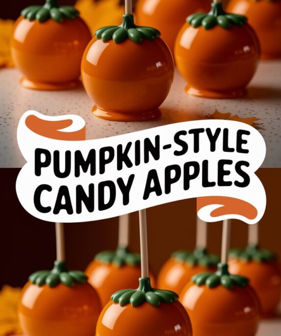 Pumpkin-Style Candy Apples