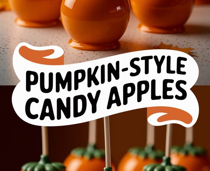 Pumpkin-Style Candy Apples