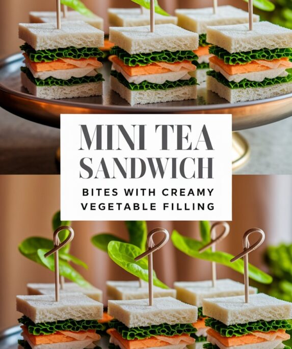 Mini Tea Sandwich Bites with Creamy