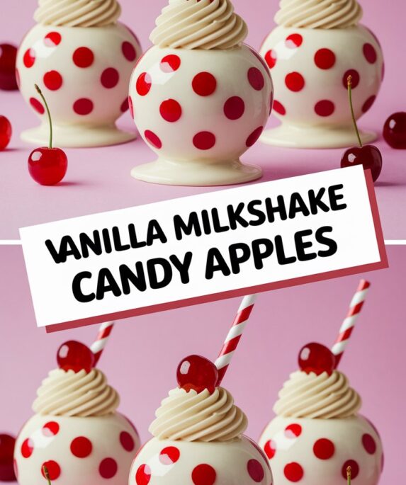 Vanilla Milkshake Candy Apples